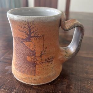 Handmade Ceramic Coffee mug “Freddie Sheep Mug"— Rustic—8 ounce